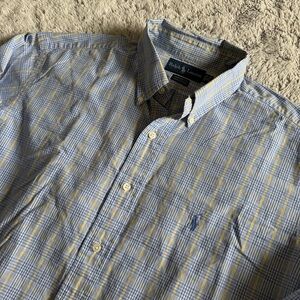 Polo Ralph Lauren Yarmouth Blue & Yellow LS Button-Down Shirt Size 16.5 34/35